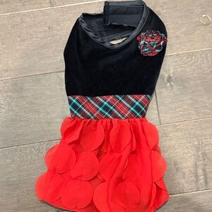 Plaid and Red dog dress